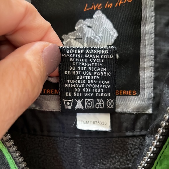 Great Play Jacket{Free Coubtry}Boys Sz XS(5/6) Charcoal Gray/Green Winter Jacket - Picture 7 of 12